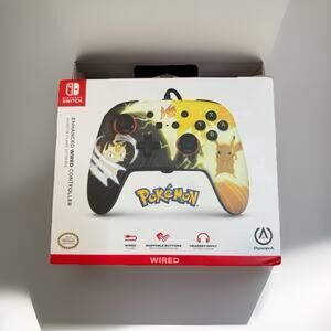 Power A Wired Controller Nintendo Switch Pokemon Meowth vs Pikachu NEW Boxed